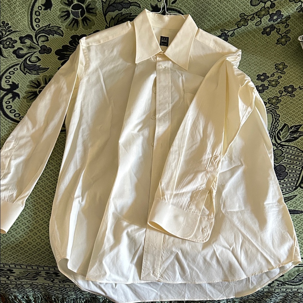 Ike Behar Men's Ivory Dress Shirt